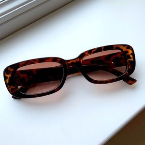 Retro rectangle tortoise shell sunglasses 🕶